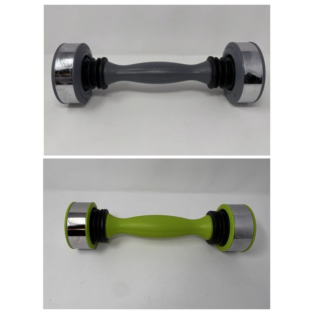 Shake Weight Original 5 lb Gray & 2.5 lb Green Fitness Workout Dumbbells
